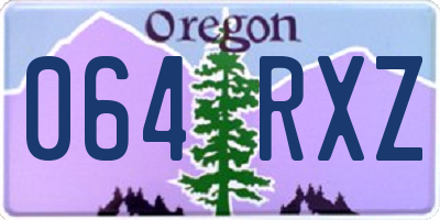 OR license plate 064RXZ