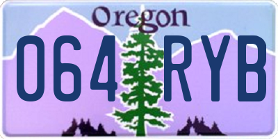 OR license plate 064RYB