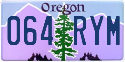 OR license plate 064RYM