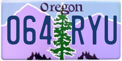 OR license plate 064RYU