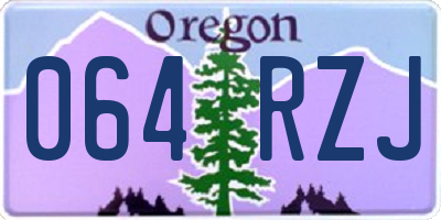 OR license plate 064RZJ
