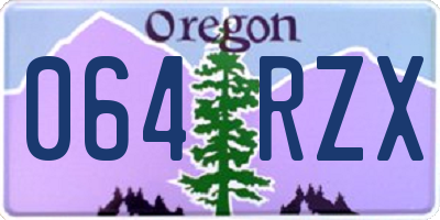 OR license plate 064RZX