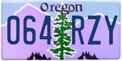 OR license plate 064RZY