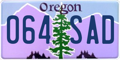 OR license plate 064SAD