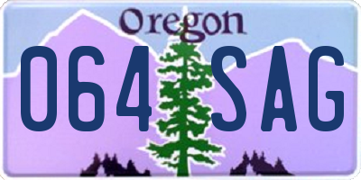 OR license plate 064SAG