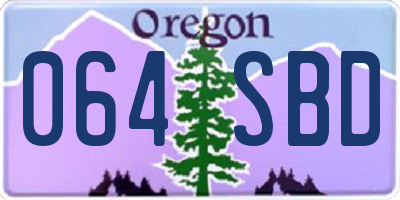 OR license plate 064SBD