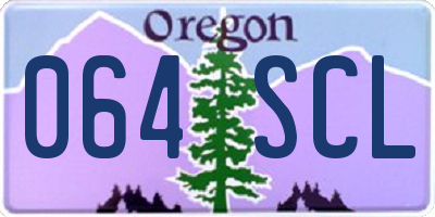 OR license plate 064SCL