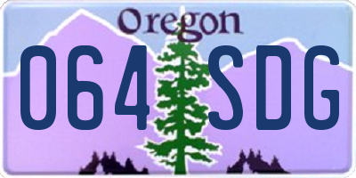 OR license plate 064SDG