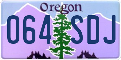 OR license plate 064SDJ