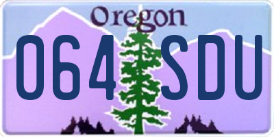 OR license plate 064SDU