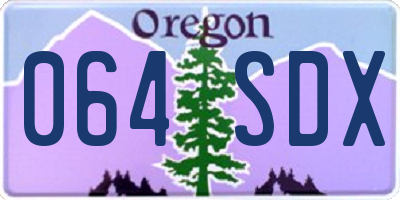 OR license plate 064SDX