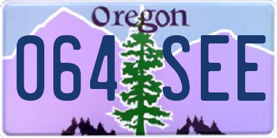 OR license plate 064SEE