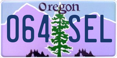 OR license plate 064SEL