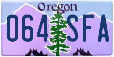 OR license plate 064SFA