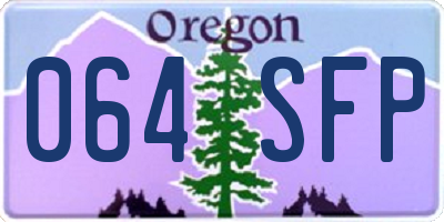 OR license plate 064SFP