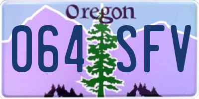 OR license plate 064SFV