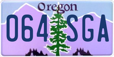 OR license plate 064SGA
