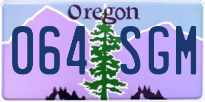 OR license plate 064SGM