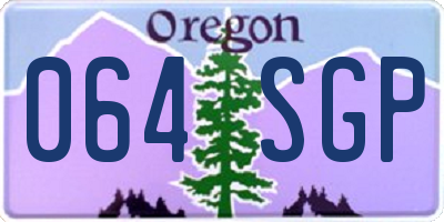 OR license plate 064SGP