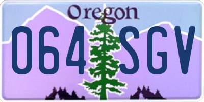 OR license plate 064SGV