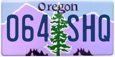 OR license plate 064SHQ