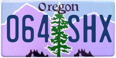 OR license plate 064SHX