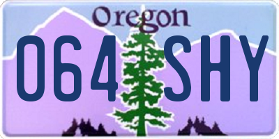 OR license plate 064SHY