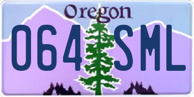 OR license plate 064SML