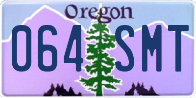 OR license plate 064SMT