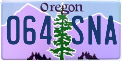 OR license plate 064SNA