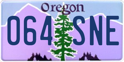 OR license plate 064SNE