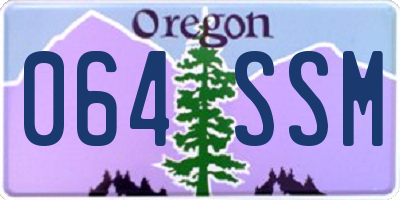 OR license plate 064SSM