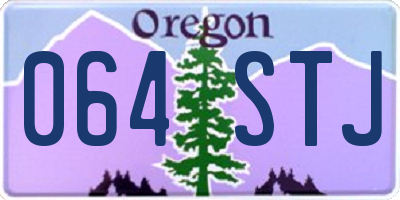 OR license plate 064STJ