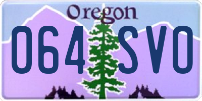 OR license plate 064SVO