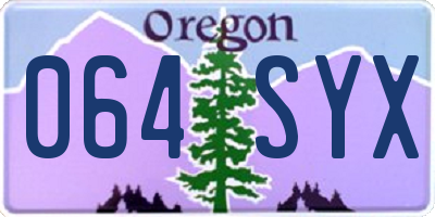 OR license plate 064SYX
