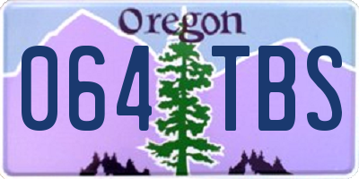 OR license plate 064TBS