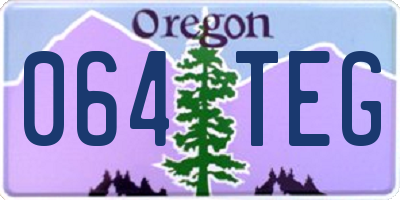 OR license plate 064TEG