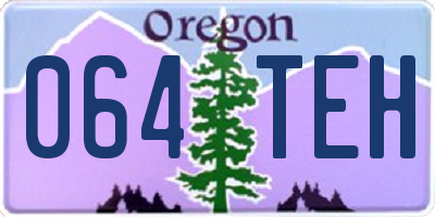 OR license plate 064TEH