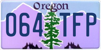 OR license plate 064TFP