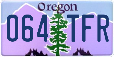 OR license plate 064TFR