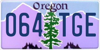 OR license plate 064TGE