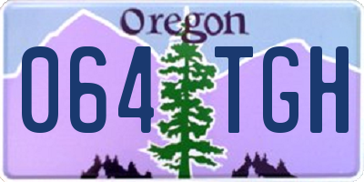 OR license plate 064TGH