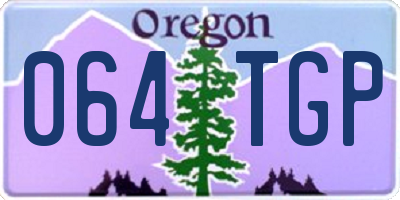 OR license plate 064TGP