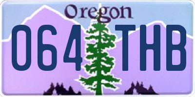 OR license plate 064THB