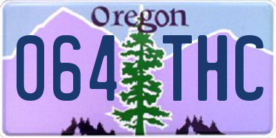 OR license plate 064THC