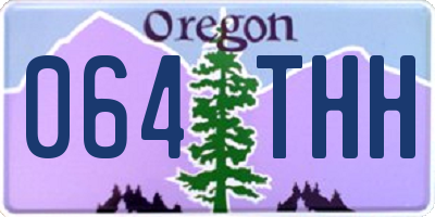 OR license plate 064THH
