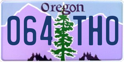 OR license plate 064THO