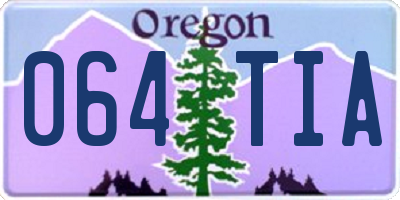 OR license plate 064TIA