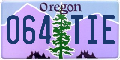 OR license plate 064TIE