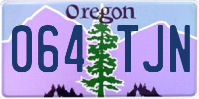 OR license plate 064TJN